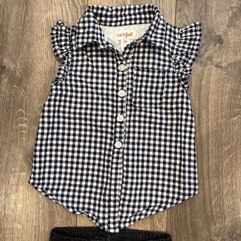 Cat & Jack Gingham Matching Set - Picture 3 of 7